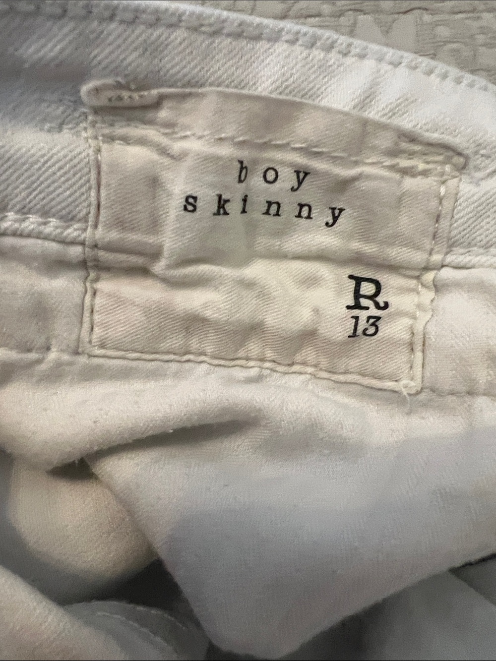 R13 White Cropped Ankle Jeans - Picture 6 of 10